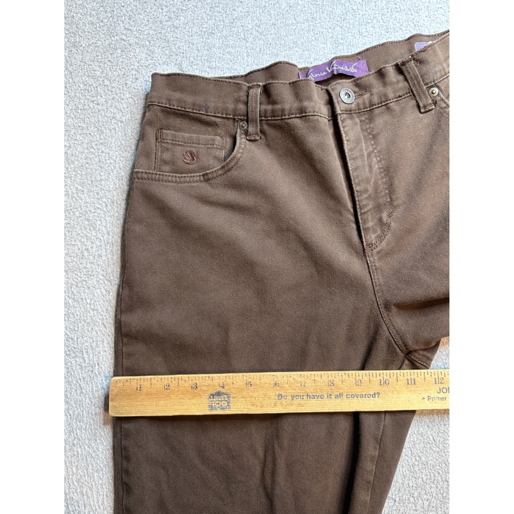 Gloria Vanderbilt Amanda Tapered Jeans Womens 10 Short Brown Denim High Rise - Picture 11 of 14